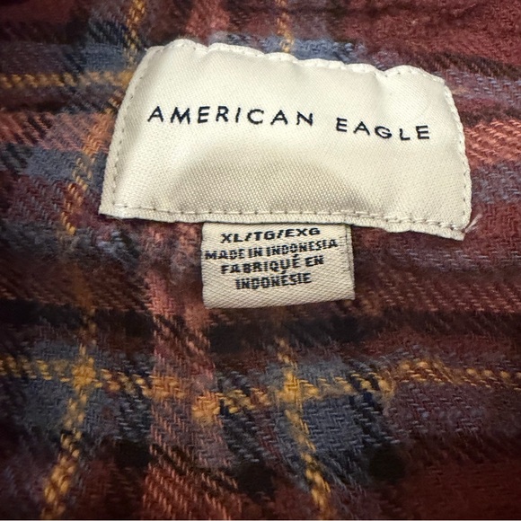 American Eagle Women’s Flannel Shirt Oversized Fit Size XL - Picture 4 of 6